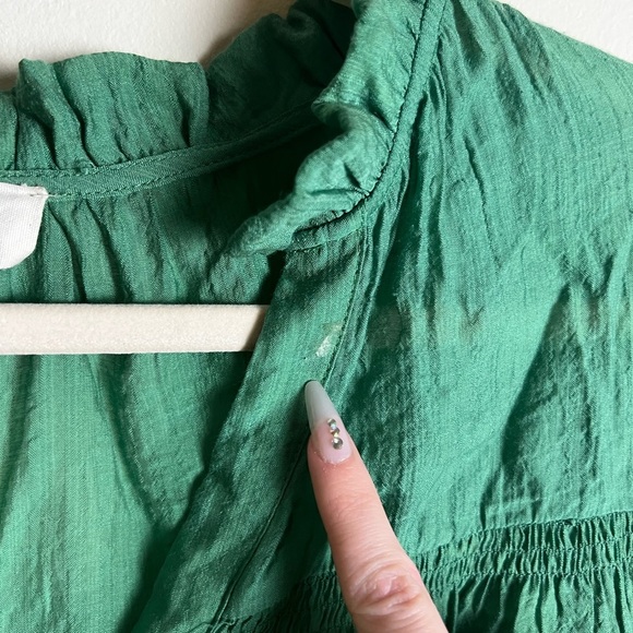 TheKorner Green Cottage Core Blouse Large - Picture 5 of 6